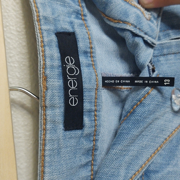 NWT Energie asymmetrical faux wrap denim skirt - Picture 4 of 5